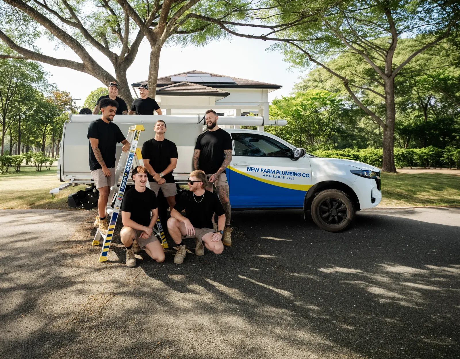 New Farm Plumbing Co team and ute